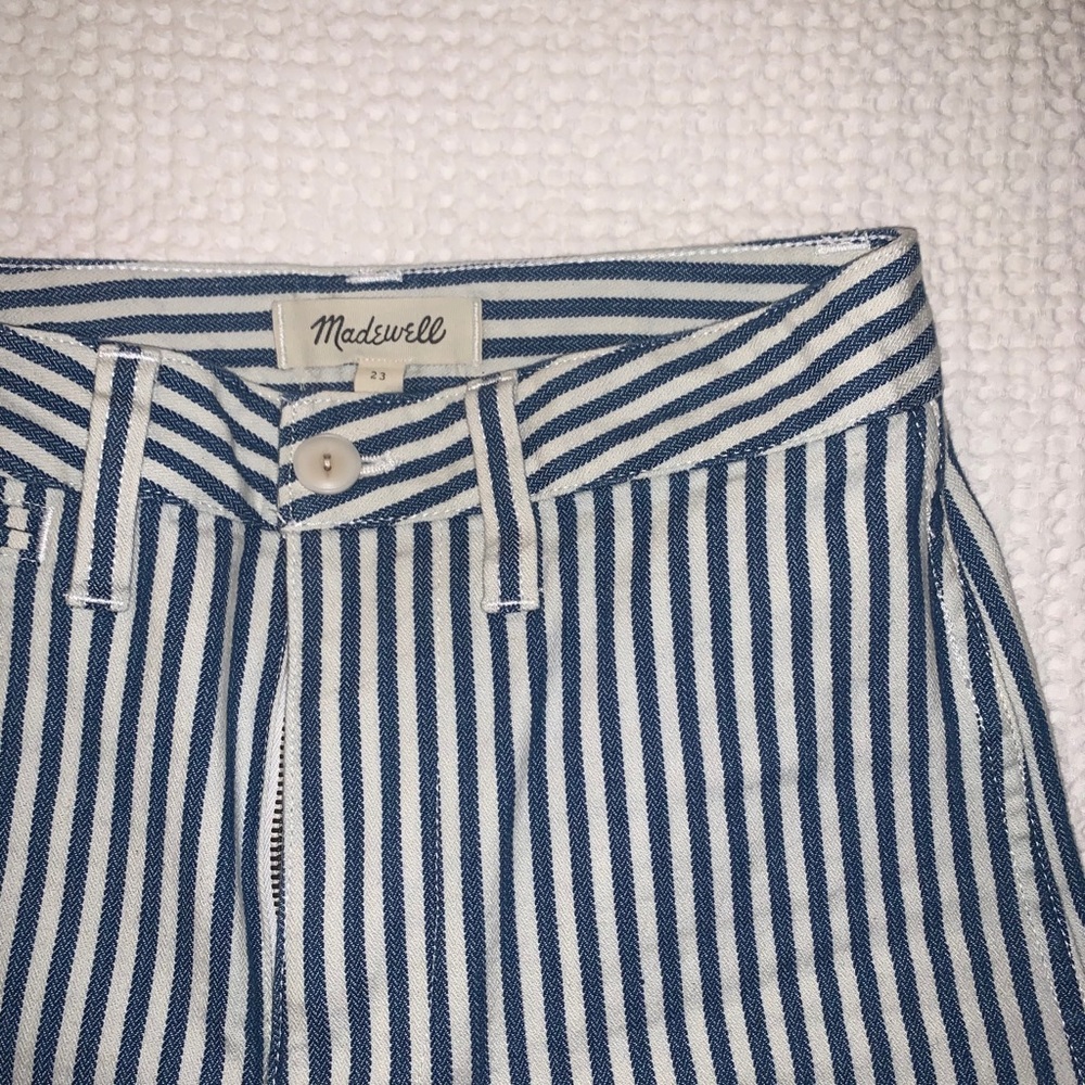 Madewell Wide Leg Striped Pants